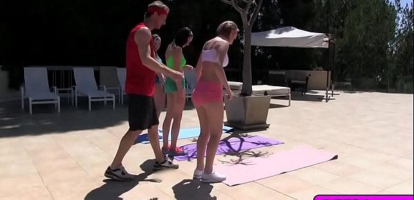  Horny hot Yoga babe fucks hard for pleasure